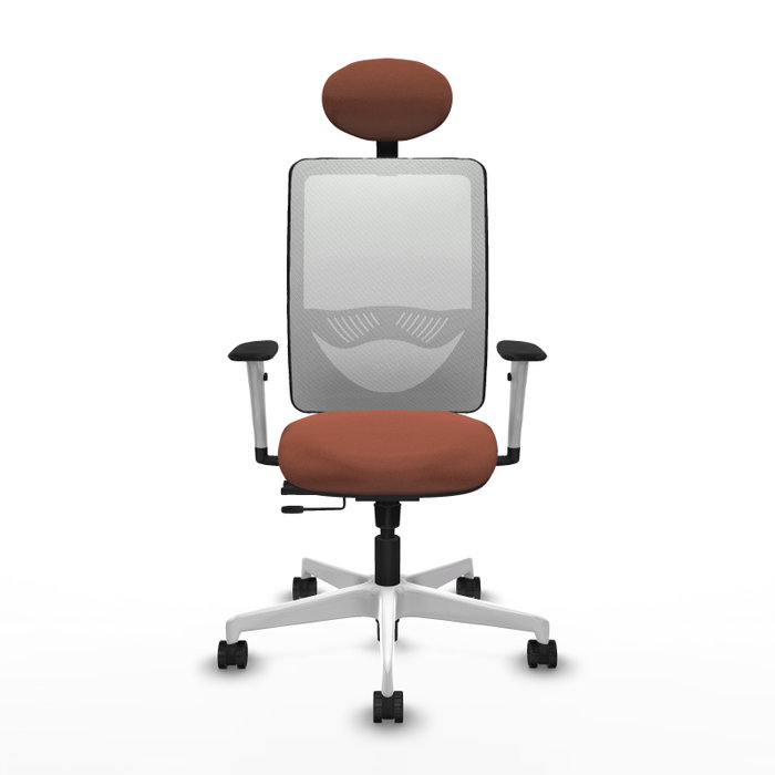 PIQUERAS Y CRESPO Silla de oficina Zulema Marrón y Blanco con mecanismo Sincro/Traslack PIQUERAS Y CRESPO Silla de oficina Zulema Marrón y Blanco con mecanismo Sincro/Traslack