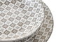 DKD Home Decor Juego de Vajilla de Porcelana 18 Piezas Beige