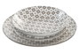 DKD Home Decor Juego de Vajilla de Porcelana 18 Piezas Beige