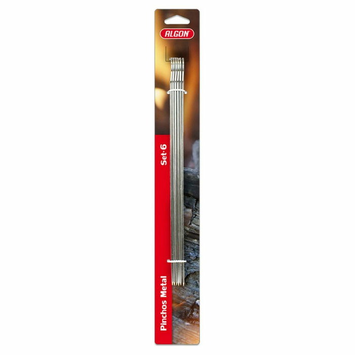 Set de Pinchos para Barbacoa Algon Metal 6 Piezas (24 Unidades) (35 x 2,5 mm)