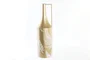 DKD Home Decor Jarrón Tropical Dorado Crema Metal 21 x 71 x 21 cm