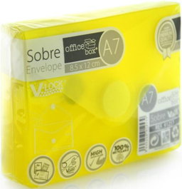 FRAGA IMPORT, S.L. Sobres A7 V-Lock con Velcro Amarillo