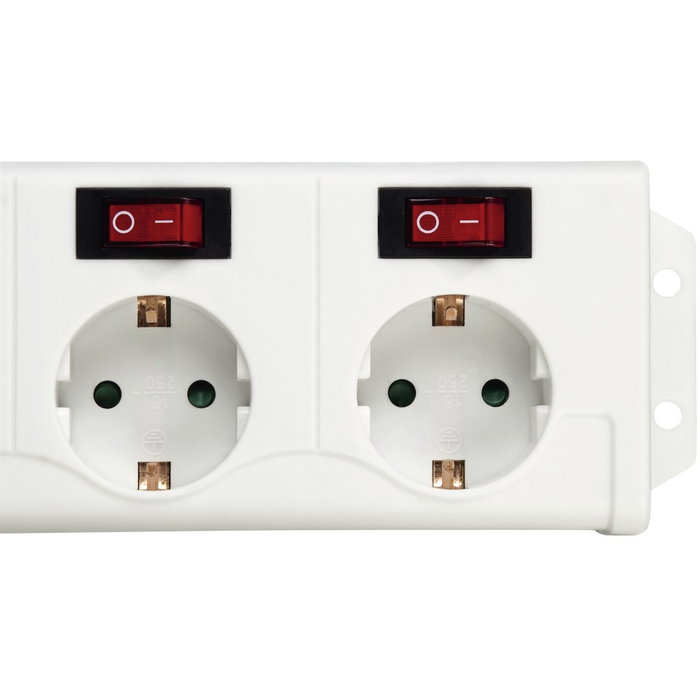 Hama Regleta de 6 Tomas con Interruptores Individuales y Protección contra Sobretensiones, Blanco Hama Regleta de 6 Tomas con Interruptores Individuales y Protección contra Sobretensiones, Blanco