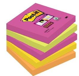 POST-IT Pack de 5 tacos de notas adhesivas neón colores surtidos 3M6545PK