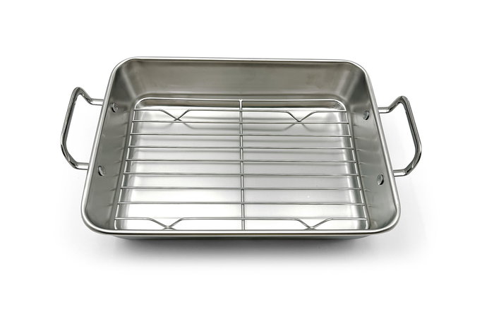 Quttin Bandeja Horno Acero C/Grill 25.5 x 20 cm (12 Unidades)