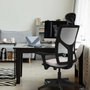 PIQUERAS Y CRESPO Silla de oficina Motilla con mecanismo Sincro, Gris y Blanco