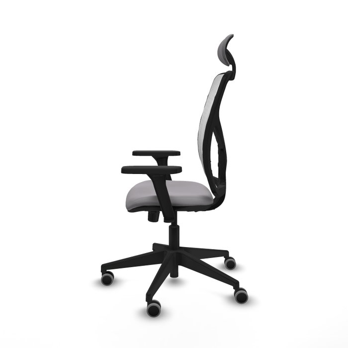 PIQUERAS Y CRESPO Silla de oficina Motilla con mecanismo Sincro, Gris y Blanco