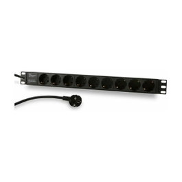 Synergy21 Regleta Synergy 21 de 9 tomas, Aluminio, Negro