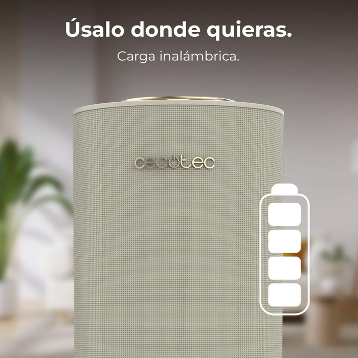 Cecotec Humidificador PureAroma 3000 10L 10W Bluetooth Altavoz LED 3 modos blanco