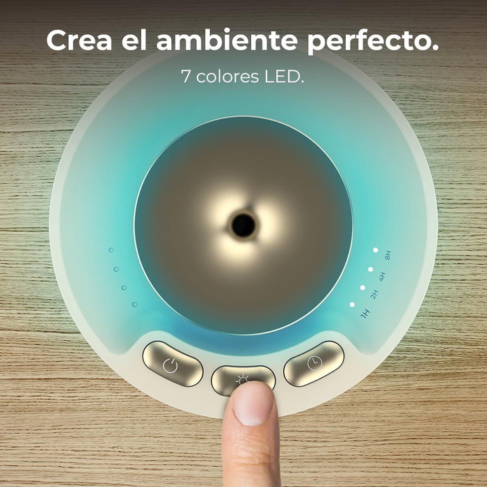 Cecotec Humidificador PureAroma 3000 10L 10W Bluetooth Altavoz LED 3 modos blanco