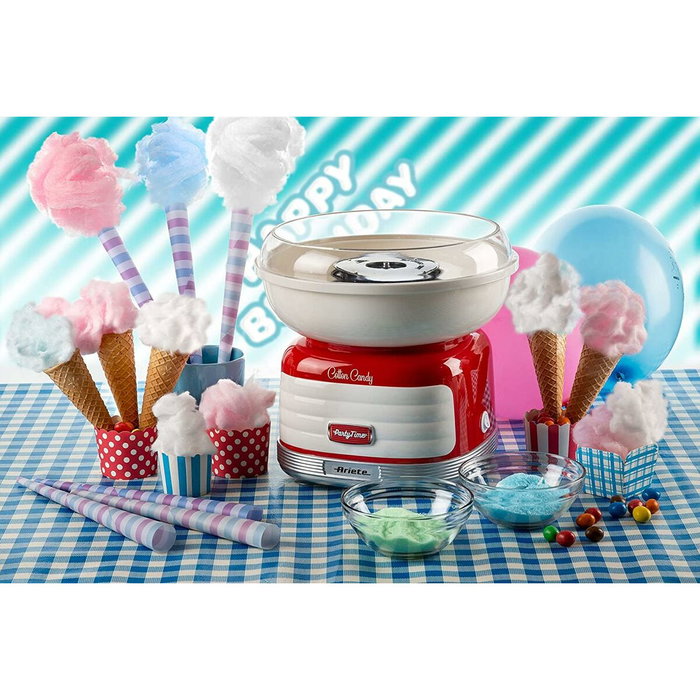 Ariete 2973 Máquina de Algodón de Azúcar Cotton Candy Roja, 500W