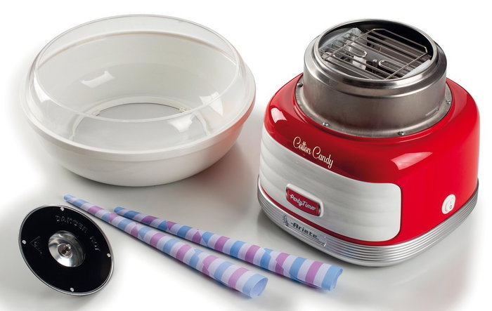 Ariete 2973 Máquina de Algodón de Azúcar Cotton Candy Roja, 500W
