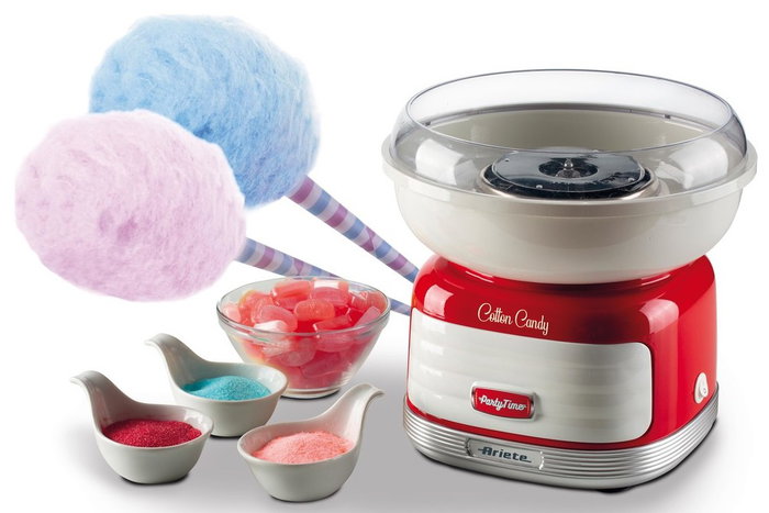 Ariete 2973 Máquina de Algodón de Azúcar Cotton Candy Roja, 500W