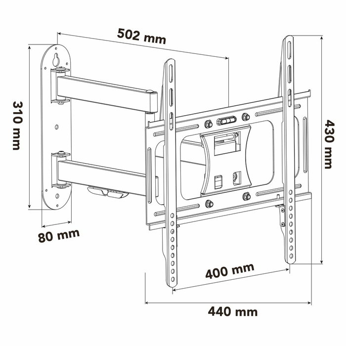 Nox Lite Wall Flex Soporte de Pared para TV y Monitor 23-55'' Negro Nox Lite Wall Flex Soporte de Pared para TV y Monitor 23-55'' Negro