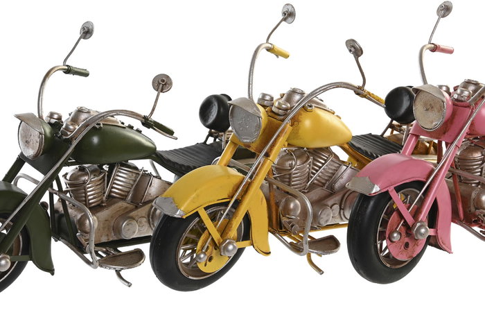 DKD Home Decor Vehículo Decoración Vintage Moto Rosa Verde Oscuro Metal 10 x 16 x 28 cm (3 Unidades) DKD Home Decor Vehículo Decoración Vintage Moto Rosa Verde Oscuro Metal 10 x 16 x 28 cm (3 Unidades)
