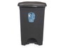 Arte Regal Papelera Pedal Plástico 50L Antracita 43 x 64.1 x 33 cm (Set de 3)
