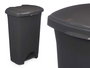 Arte Regal Papelera Pedal Plástico 50L Antracita 43 x 64.1 x 33 cm (Set de 3)