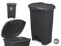 Arte Regal Papelera Pedal Plástico 50L Antracita 43 x 64.1 x 33 cm (Set de 3)