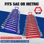 Workpro Soporte Magnético Triangular para Llaves - Organizador con 15 Posiciones (6-27 mm), 345 x 188 x 48 mm