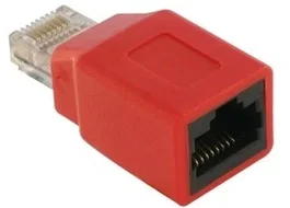Delock Adaptador de cruce RJ45 macho-hembra Rojo