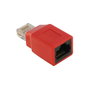 Delock Adaptador de red RJ45 Crossover macho-hembra Rojo