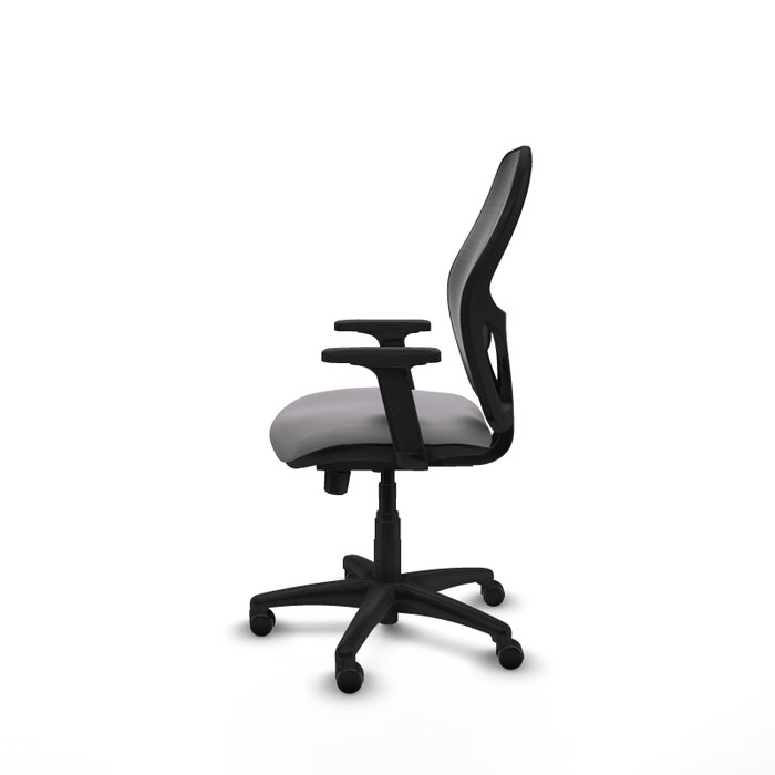 PIQUERAS Y CRESPO Silla de oficina Alocén traslack malla negra y similpiel gris