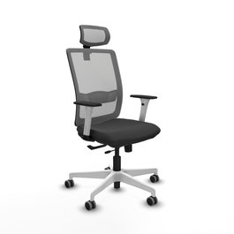 PIQUERAS Y CRESPO Silla de oficina Haches Gris con mecanismo Sincro/Traslack