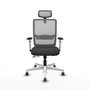 PIQUERAS Y CRESPO Silla de oficina Haches Gris con mecanismo Sincro/Traslack