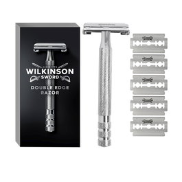 Wilkinson DOUBLE EDGE RAZOR Máquina de Afeitar + 6 Hojas de Recambio