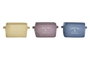 DKD Home Decor Cesta Moderno Urban Azul Amarillo Granate Lienzo (12 Unidades)