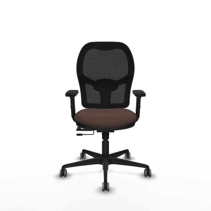 PIQUERAS Y CRESPO Silla de oficina Jorquera con mecanismo Sincro/Traslack Marrón y Negro PIQUERAS Y CRESPO Silla de oficina Jorquera con mecanismo Sincro/Traslack Marrón y Negro