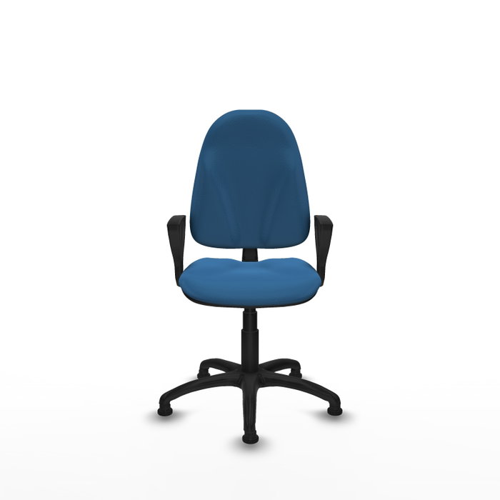 PIQUERAS Y CRESPO Silla de oficina Algarra Azul claro, mecanismo Contacto permanente básico, base poliamida negra, con topes PIQUERAS Y CRESPO Silla de oficina Algarra Azul claro, mecanismo Contacto permanente básico, base poliamida negra, con topes