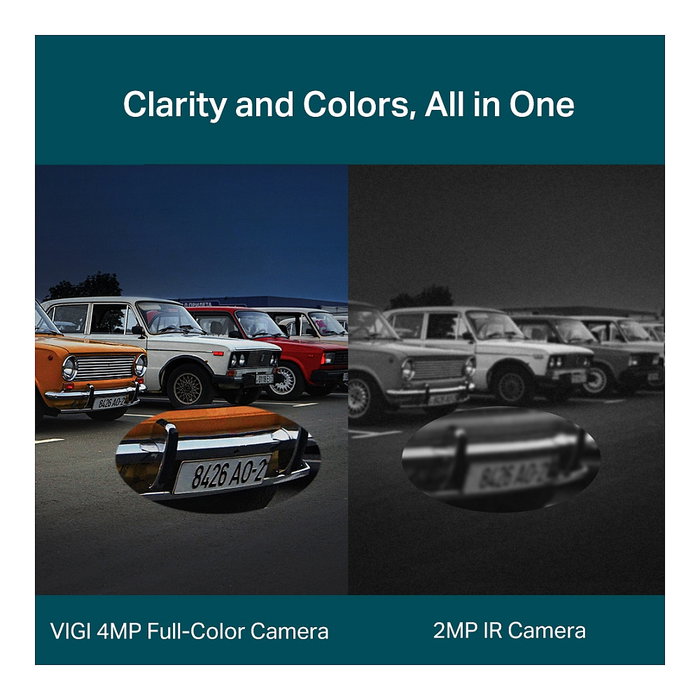 TP-Link VIGI C240(2.8mm) Cámara IP Domo Color 4MP de Red con Lente de 2.8mm para Interior/Exterior