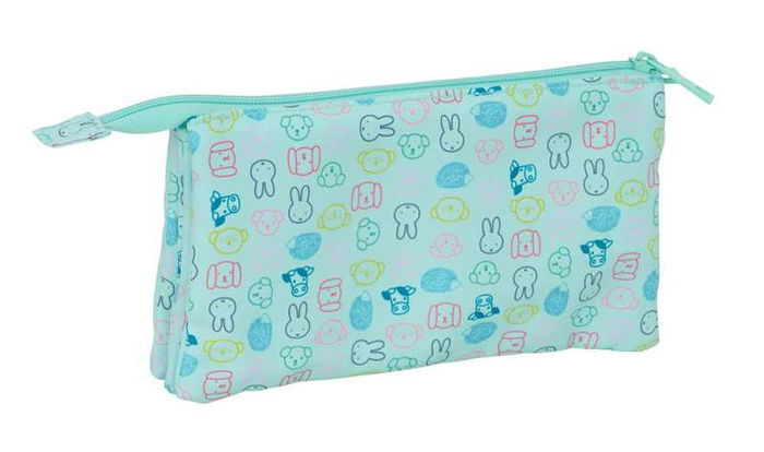 Safta Portatodo Triple Miffy "Friends" Reciclado y Repelente al Agua 22x12x3 cm Safta Portatodo Triple Miffy "Friends" Reciclado y Repelente al Agua 22x12x3 cm