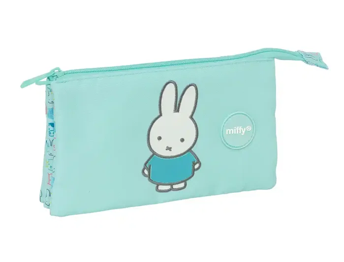 Safta Portatodo Triple Miffy Friends Reciclado y Repelente al Agua Safta Portatodo Triple Miffy Friends Reciclado y Repelente al Agua