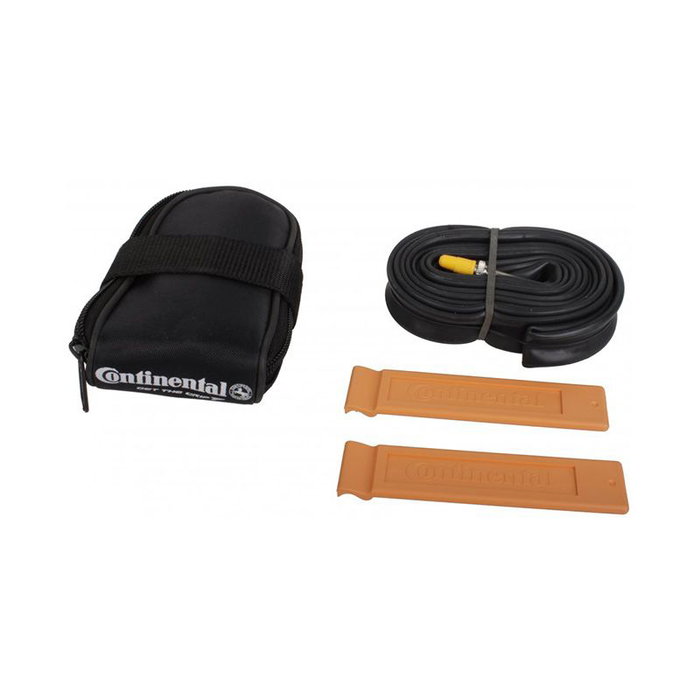 Continental Bolsa para sillín con cámara de recambio y desmontables - Válvula Presta 60mm - 28 pulgadas Continental Bolsa para sillín con cámara de recambio y desmontables - Válvula Presta 60mm - 28 pulgadas