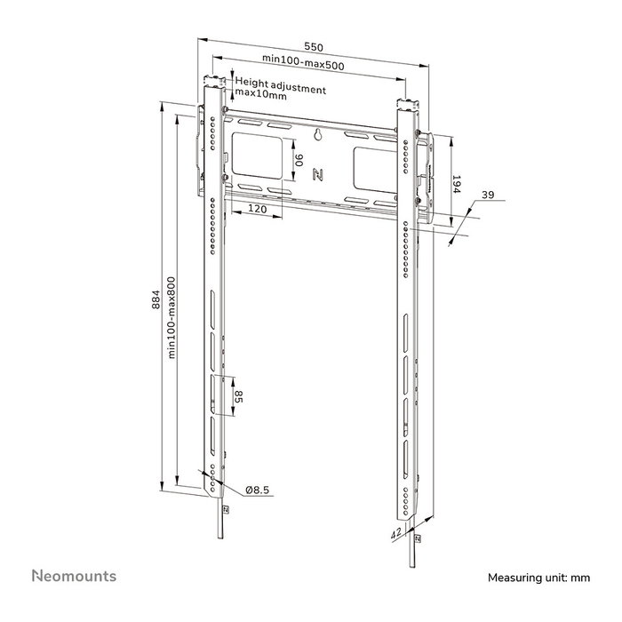 Neomounts Soporte de pared para televisor de gran peso