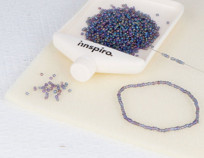 Innspiro Rocalla de Vidrio Redonda Aurora Boreale Violeta 2,3mm 500g Innspiro Rocalla de Vidrio Redonda Aurora Boreale Violeta 2,3mm 500g
