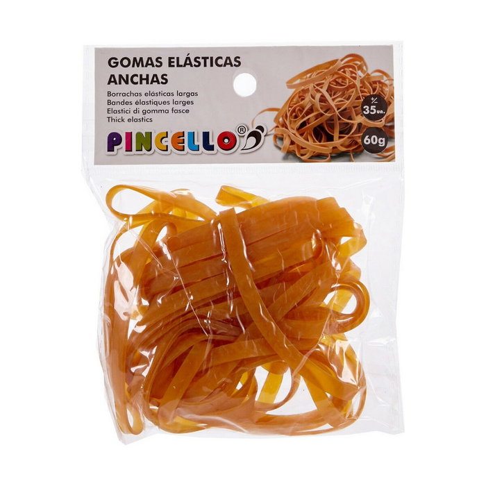 Gomas elásticas Pincello Amarillo Ancha (12 Unidades)