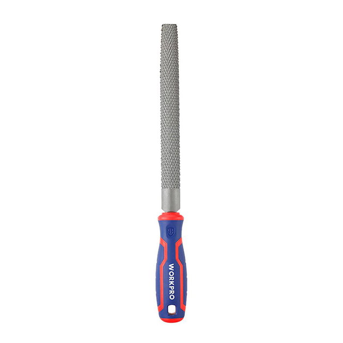 Workpro Escofina Semiredonda 250 mm con Mango Bi-Material y Dientes Agresivos para Remover Madera Rápidamente Workpro Escofina Semiredonda 250 mm con Mango Bi-Material y Dientes Agresivos para Remover Madera Rápidamente