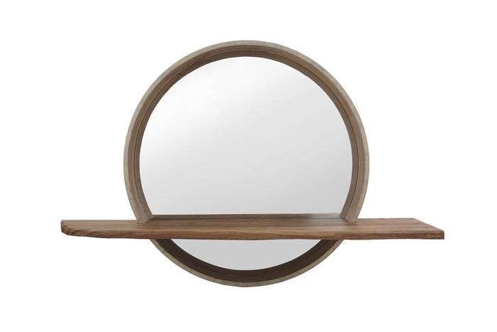DKD Home Decor Espejo MDF con Estantería Natural 60x12,5x40 cm DKD Home Decor Espejo MDF con Estantería Natural 60x12,5x40 cm
