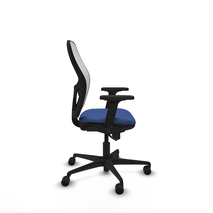 PIQUERAS Y CRESPO Silla de oficina Jorquera con mecanismo Sincro, Azul marino y Blanco