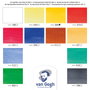 Van Gogh Estuche plástico de acuarelas con 12 colores en tubos de 10 ml