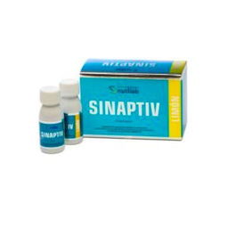 NUTILAB Sinaptiv Limón 4 Cajas x 8 Viales - Complemento Alimenticio para el Cerebro, Corazón y Visión con DHA, Colina y Vitaminas