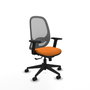 PIQUERAS Y CRESPO Silla de oficina Cilanco con mecanismo Sincro, Naranja y Gris