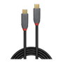 Lindy Cable USB-C a USB-C 0,5 m 5A PD Anthra Line Negro/Gris