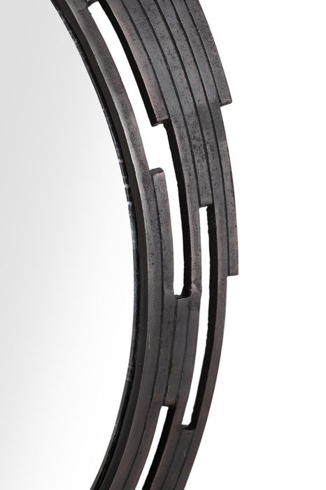 GINER Y COLOMER Espejo Redondo con Marco Plano de Aluminio Bronce GINER Y COLOMER Espejo Redondo con Marco Plano de Aluminio Bronce