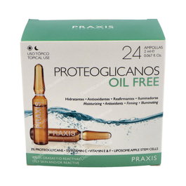 PRAXIS Proteoglicanos Oil Free 24 Ampollas para Pieles Mixtas, Grasas, Sensibles y Reactivas con Células Madre de Manzana