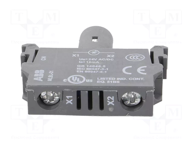 ABB Elemento iluminador LED 22mm Blanco 24VDC