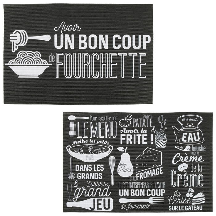 Totally Addict Individual Bistrot Le Menu Fourchette PVC 45x30x0,2 cm Totally Addict Individual Bistrot Le Menu Fourchette PVC 45x30x0,2 cm